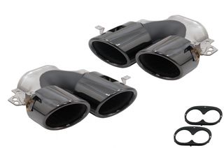 ΜΠΟΥΚΕΣ ΕΞΑΤΜΙΣΗΣ  - Exhaust Muffler Tips suitable for Mercedes A-Class W177 CLA II X118 C118 GLA SUV H247 GLB SUV X247 35 AMG / 45 AMG (2018-) 45S Design Black