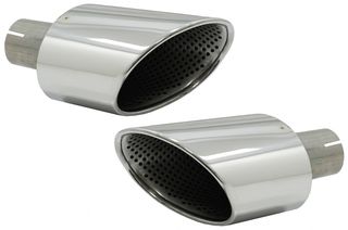 ΜΠΟΥΚΕΣ ΕΞΑΤΜΙΣΗΣ  - Exhaust Muffler Tips Tail Pipes suitable for Audi A4 B9 (2016-2019) A5 F5 (2017-2019) Chrome