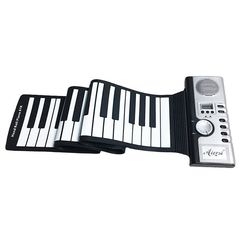 Ευλύγιστο Φορητό Roll-Up Midi Πιάνο Αρμόνιο Keyboard Αφής 61 Πλήκτρων που Τυλίγεται, με Ενσωματωμένο Ηχείο, 128 Ήχους & 128 Ρυθμούς OEM