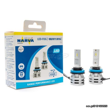 NARVA FOG H11/H8/H16 LED RANGE PERFORMANCE 12-24V  6500K 18036 2τμχ