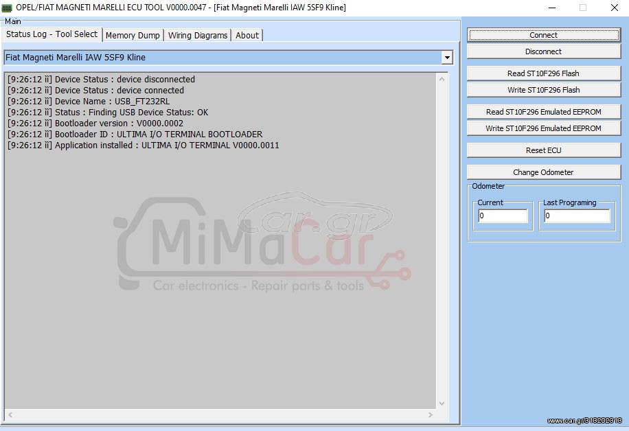 Software I / O Terminal - MARELLI+MARELLI2 (Activation/Simcard)
