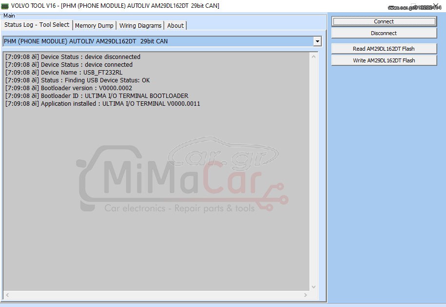 Software I / O Terminal - VOLVO Tool (Simcard)