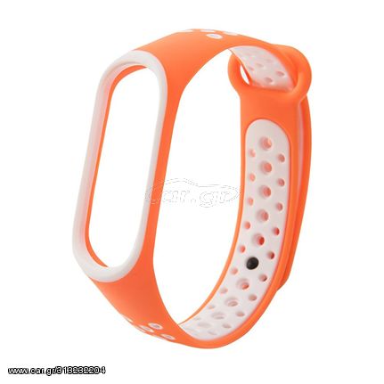 Replacment band strap for Xiaomi Mi Band 4 / Mi Band 3 Dots orange-white