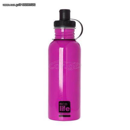 Ecolife Ανοξείδωτο Παγούρι 600ml Pink 33-BO-1009