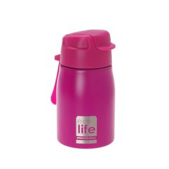 Ecolife Παιδικό Ανοξείδωτο Παγούρι Με Καλαμάκι 400ml Pink 33-BO-1997