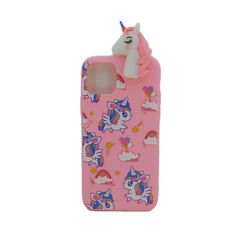 Θήκη Σιλικόνης Ροζ Unicorn Design 2 για iPhone 11 Pro 9387