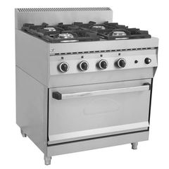 Κουζίνα Υγραερίου με Φούρνο Διαθέτει 4 εστίες μαντέμι με Διαστάσεις: 80x70x86cm