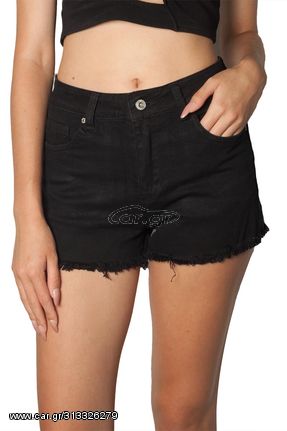 Push up denim shorts black  - s309