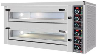 Φούρνος Πίτσας Ηλεκτρικός διπλός 2x6 πίτσες 35cm Εξωτερικές Διαστάσεις: 152x95x80 cm