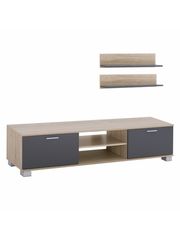 ΣΥΝΘΕΣΗ ΤΗΛΕΟΡΑΣΗΣ 180,5X40,5 ΜΕ ΡΑΦΙΑ HM2300.10 ΓΚΡΙ-SONAMA