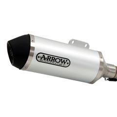 SYM citycom300 Exhaust URBAN ALUMINIUM SILENCER WITH BLACK STEEL END CAP-thumb-1