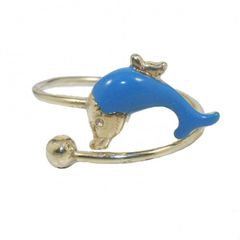 Παιδικό δαχτυλίδι από ασήμι επιχρυσωμένο με παράσταση δελφίνι με σμάλτο ανοικτό για όλα τα μεγέθη
Θα φροντίσουμε για τη συσκευασία δώρου