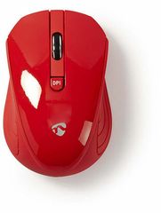 NEDIS MSWS400RD Wireless Mouse 800 / 1200 / 1600 DPI 3-Button Red