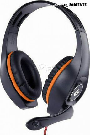 GEMBIRD GAMING HEADSET WITH VOLUME CONTROL PC/PS4 ORANGE-BLACK - (GHS-05-O)