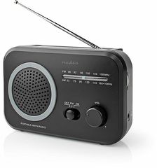 NEDIS RDFM1330GY FM / AM Radio 1.8 W Carrying Handle Grey / Black