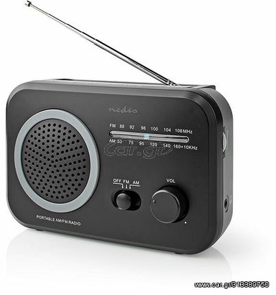 NEDIS RDFM1330GY FM / AM Radio 1.8 W Carrying Handle Grey / Black