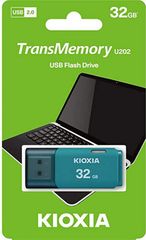 KIOXIA USB 2.0 FLASH STICK 32GB HAYABUSA AQUA U202 - (LU202L032GG4)