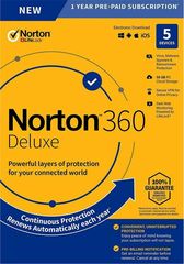 NORTON Antivirus 360 Deluxe ESD 5 συσκευές 50GB cloud 1 έτος - (N360-ESD-2)