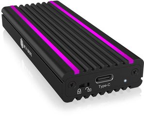 RAIDSONIC ICY BOX USB Type-C Enclosure for M.2 NVMe SSD - RGB - (IB-1824ML-C31)