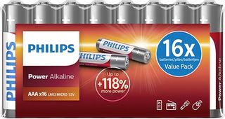 PHILIPS Power αλκαλικές μπαταρίες LR03P16F/10 AAA LR03 1.5V 16τμχ - (LR03P16F-10)