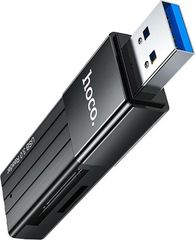 Hoco Αναγνώστης Κάρτας Μνήμης HB20 Mindful 2 σε 1 USB 3.0 έως 5Gbps και 2TB για Micro SD και SD Μαύρος