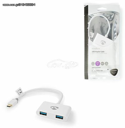 NEDIS CCBP65960WT02 USB-C 3.0 Adapter USB-C Male - 2x USB-A Female 0.2 m