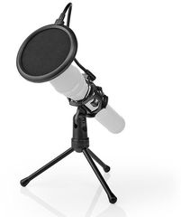 NEDIS Microphone Table Tripod Pop Filter Black - (MPST00BK)