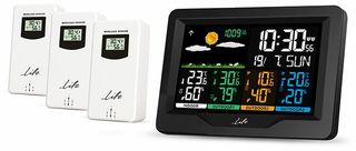 LIFE CONTINENTAL QUAD DISPLAY WEATHER STATION WITH 3 OUTDOOR SENSORS - (221-0191)