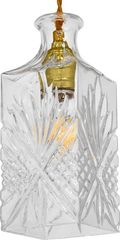 GloboStar BRANDY Vintage Κρεμαστό Φωτιστικό Οροφής Μονόφωτο 1 x E27 Γυάλινο Διάφανο Φ10 x Υ24cm - (01516)