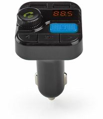 NEDIS CATR121BK Car FM Transmitter Bluetooth Bass Boost MicroSD Card Slot Hands-