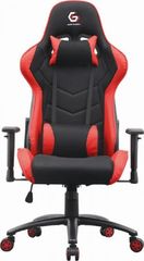 GEMBIRD GAMING CHAIR LEATHER BLACK RED - (GC-01-R)