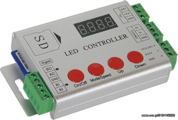 GloboStar LED Digital RGB Controller DMX512 & Κάρτα SD για LED Digital RGB Προϊόντα 5v - 12v - 24v HC03 2048 IC - (73444)