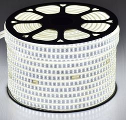 GloboStar Wide Ταινία Διπλής Σειράς Epistar LED SMD 2835 1m 24W/m 180LED/m 3360lm/m 120° DC 230V Αδιάβροχη IP68 Ψυχρό Λευκό 6000K Dimmable - (70510)