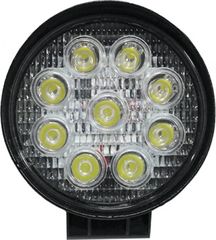 GloboStar Προβολέας LED Εργασίας Στρογγυλός 27W 10-30V 3780lm 30° Αδιάβροχος IP65 Ψυχρό Λευκό 6000k - (30000)