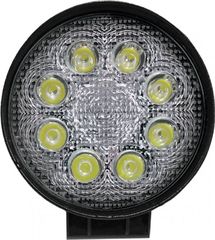 GloboStar Προβολέας LED Εργασίας Στρογγυλός 24W 10-30V 3360lm 30° Αδιάβροχος IP65 Ψυχρό Λευκό 6000k - (29999)