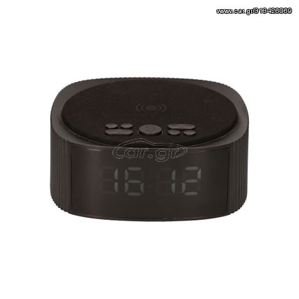 Ksix Qi ALARM CLOCK WIRELESS CHARGER 10W WITH BLUETOOTH SPEAKER FM RADIO black - BXCQI12N