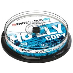 EMTEC DVD+RW 4.7GB 1-4x CAKE BOX 10pcs - ECOVPRW47104CB