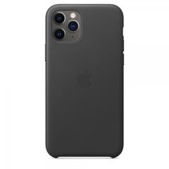 ORIGINAL APPLE LEATHER CASE IPHONE 11 PRO MAX black backcover - MX0E2ZMA