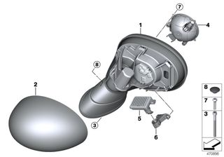Καθρέπτης Ηλεκτρικός MINI COUNTRYMAN Hatchback / 5dr 2017 - ( F60 ) Cooper  ( B36 A15 A,B38 A15 A  ) (136 hp ) Βενζίνη #696007582