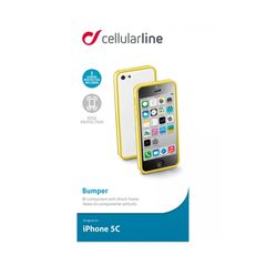 CELLULARLINE BUMPER IPHONE 5C yellow backcover - BUMPERIPH5CY