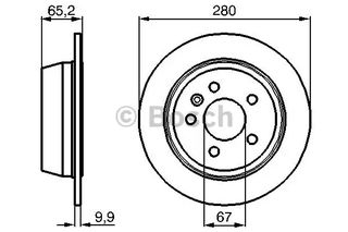 Δισκόπλακες MERCEDES VITO 1996 - 2003 ( W638 ) BOSCH 0 986 478 873