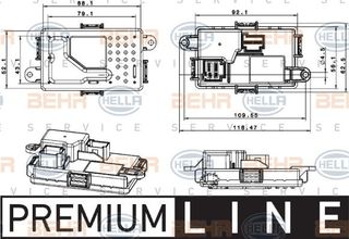 Ανεμιστήρας Καλοριφέρ Εσω MERCEDES C CLASS 2007 - 2011 ( W204 ) HELLA 5HL 351 321-651