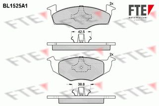 Τακάκια Σετ VW GOLF 1992 - 1998 ( Mk3 ) FTE BL1525A1