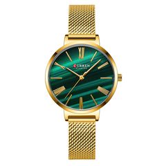 Γυναικείο Ρολόι Curren 9076 Gold Green