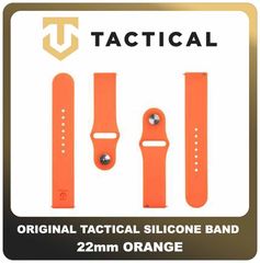 Original Γνήσιο Tactical 613 Silicone Band 22mm Smartwatch Bracelet Strap Λουράκι Ζώνη Σιλικόνης Για Ρολόι Orange Πορτοκαλί