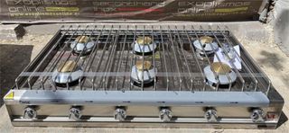 Εστία Αερίου Με 6 Καυστήρες Βαρέως Τύπου 120x70x19 VRETTOS - Καινούργια.