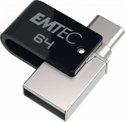 Emtec Στικάκι Μνήμης 64GB Dual USB 2.0 Type C T260 - (ECMMD64GT263C)