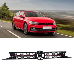 Μάσκα Για Vw Polo AW 17+ GTI Look Κυψελωτή Με Κόκκινο Σιρίτι 1 Τεμάχιο