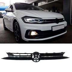 Μάσκα Για Vw Polo AW 17+ R-Line Look Κυψελωτή Με Ασημί Σιρίτι 1 Τεμάχιο