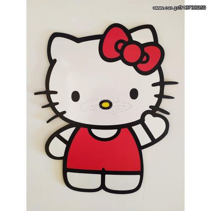 Hello Kitty εκτύπωση σε ξύλο